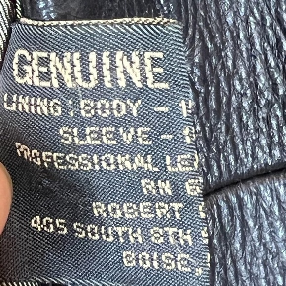 Black Leather Jacket Coat Large - Picture 9 of 12